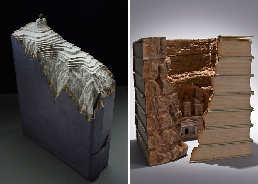 Carved Book Landscapes