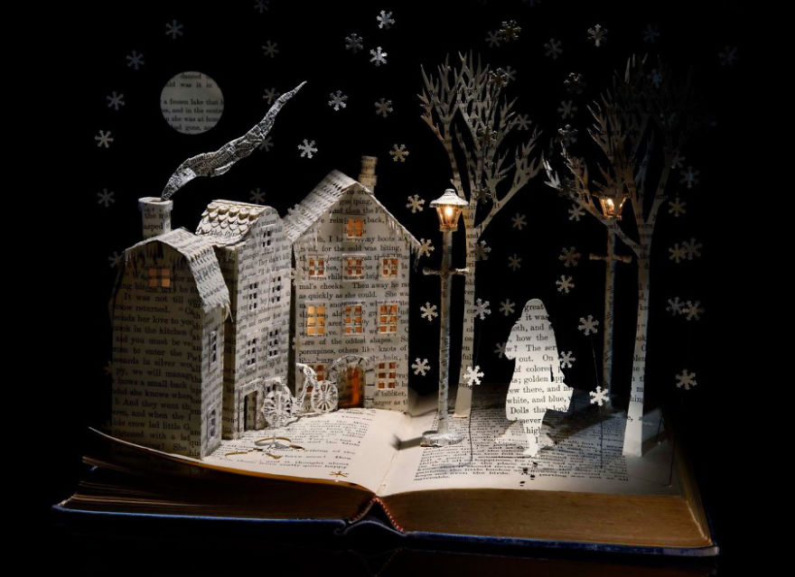 Winter Fairytale Book Sculpture
