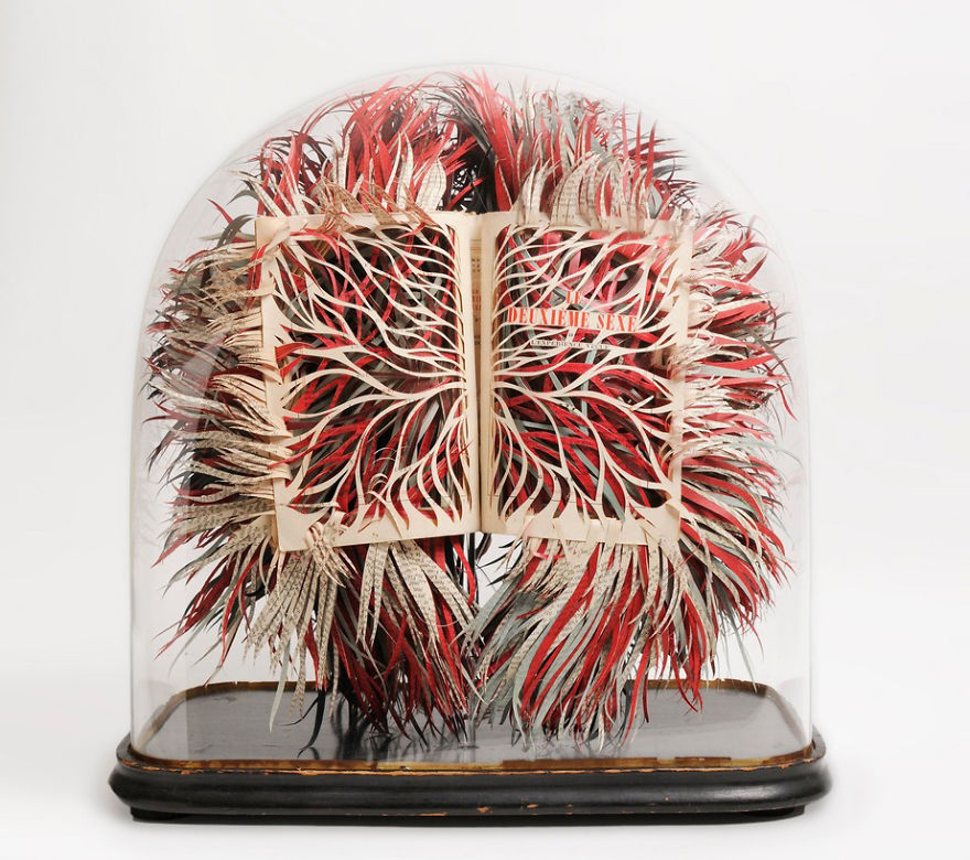 Slashed Book Scupture