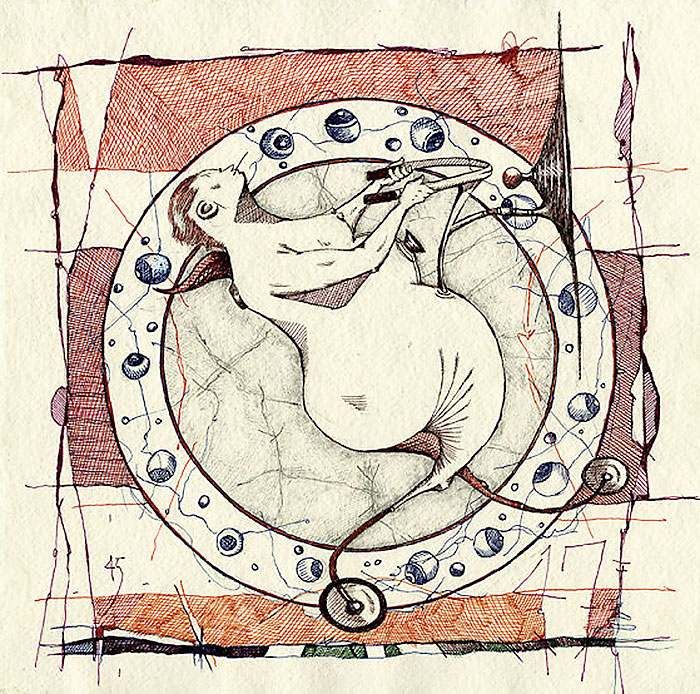 I Depict The Evolution Of Humans In Abstract Illustrations