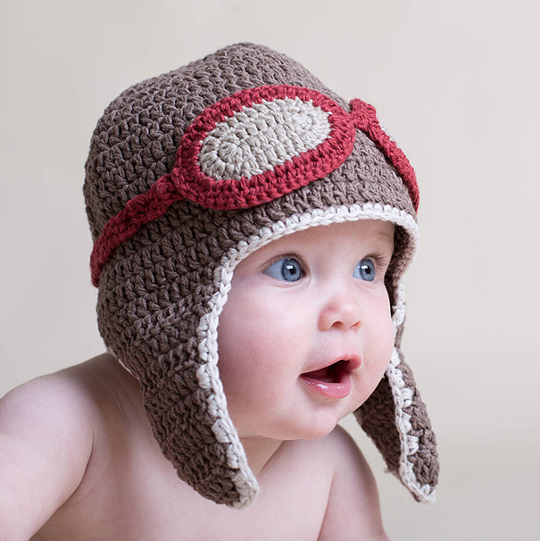 Crochet Baby Aviator Hat