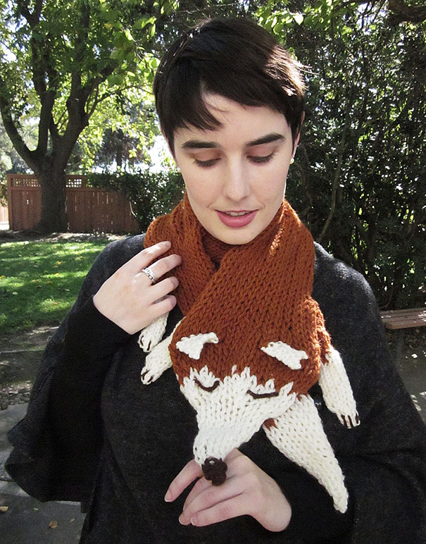 Knitted Fox Scarf