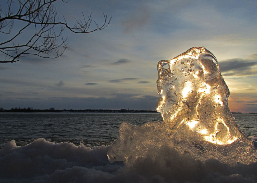 Ice At Sunset: A Match That Makes Jewels