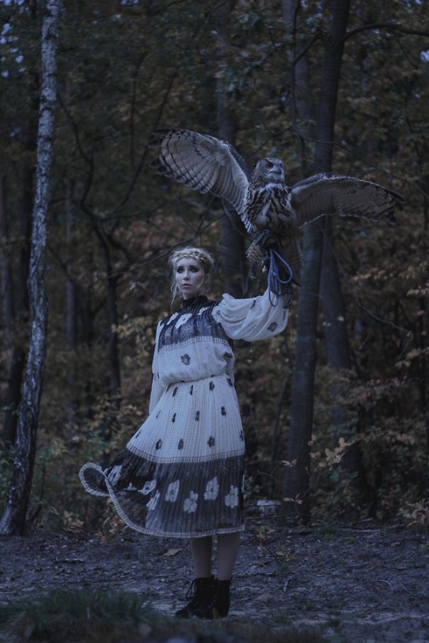 The Owls Are Not What They Seem - Photo Session With Real Birds The Owls Are Not What They Seem - Photo Session With Real Birds
