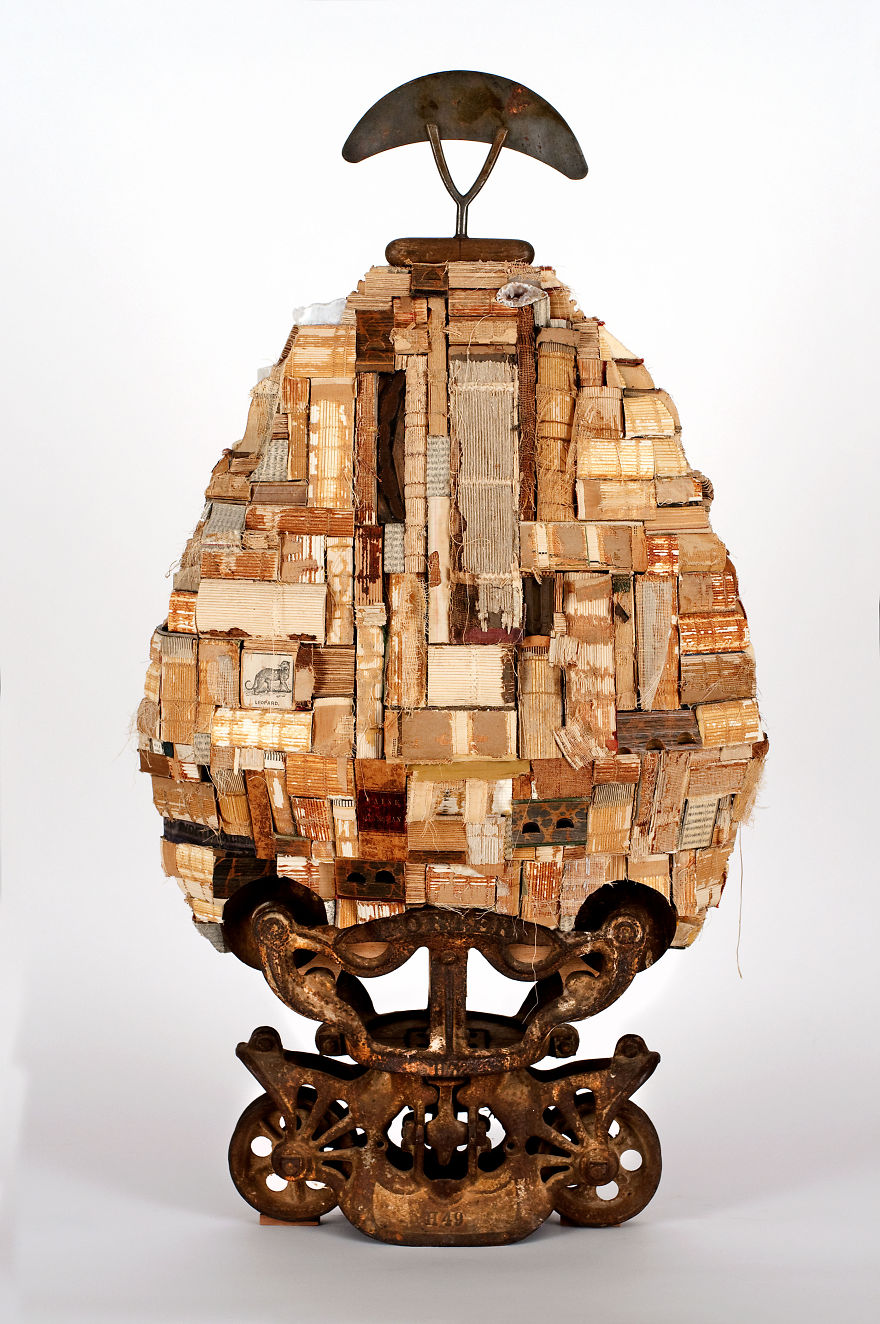 John Sager "hagia Sophia" (36" X 19" X 10") -- Altered Book With Books, Cast Iron Barndoor Trol