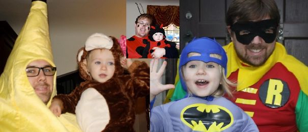 Themed Halloween Costumes With His Daughter