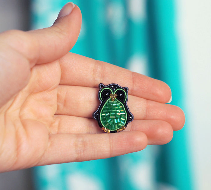 Fiber Owl Pin