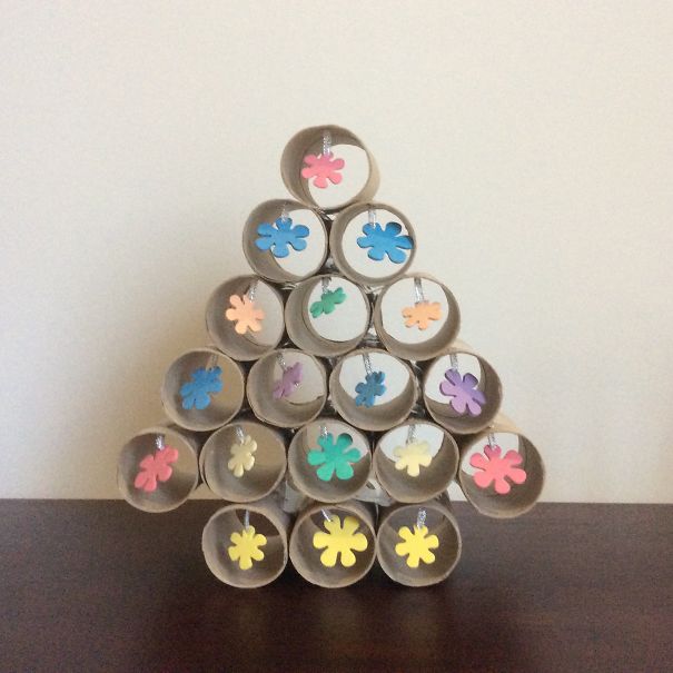 Tissue Roll Christmas Tree