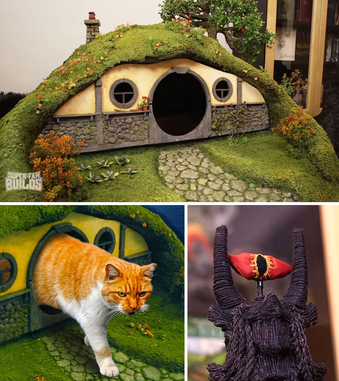Lord Of The Rings Litter Box And Sauron Scratching Post For Cats