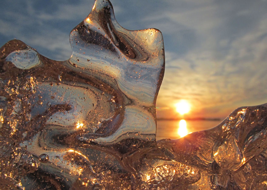 Ice At Sunset: A Match That Makes Jewels