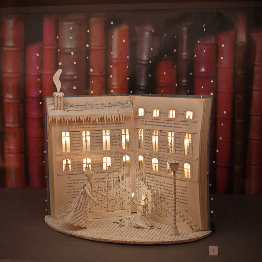 The Little Match Girl - Handmade Book Sculpture By Karine Diot