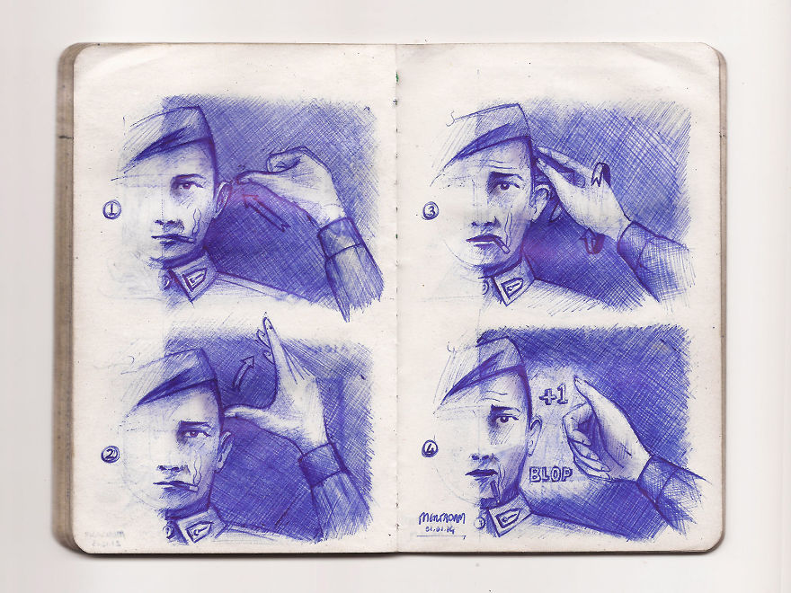 What If A Designer Went To Military Service With A Pocket-Size Notebook And A Ballpoint Pen What If A Designer Went To Military Service With A Pocket-Size Notebook And A Ballpoint Pen