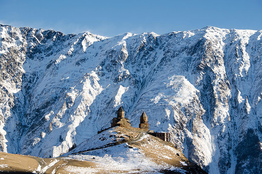Gergeti Trinity Church Under Mount Kazbegi (Georgia)