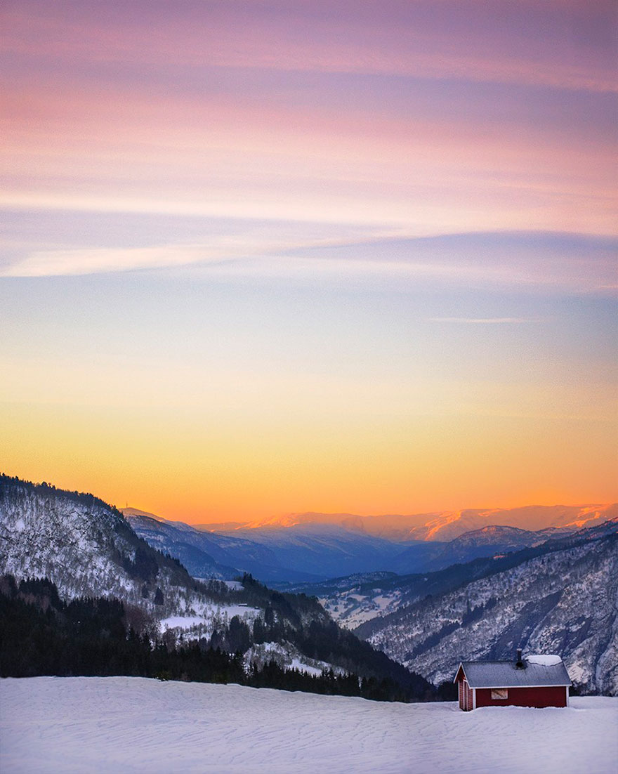 Winter Sunrise In Norway