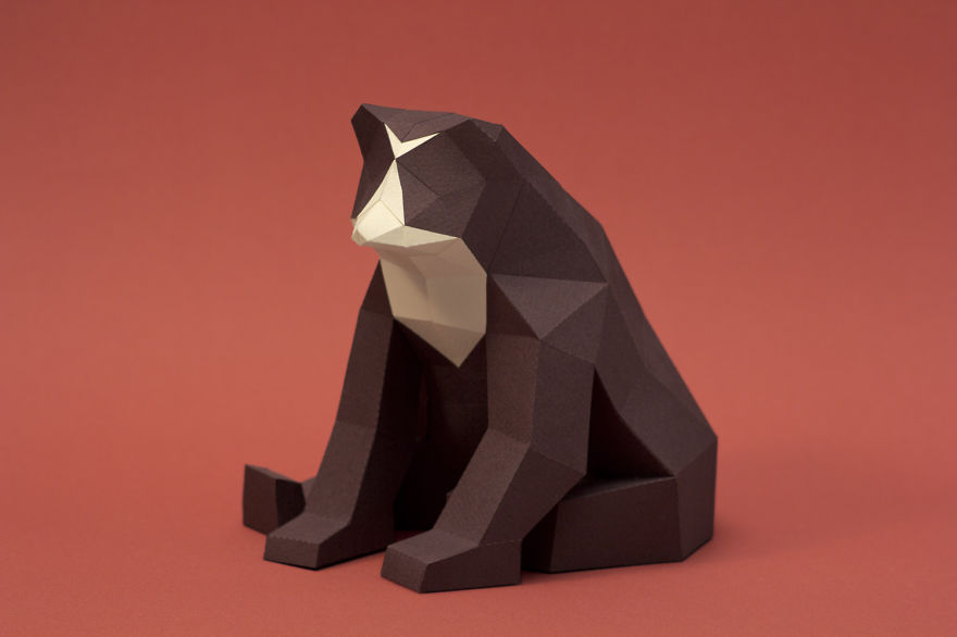 We Are A Couple Of Artists Who Create Lowpoly Animals From Paper
