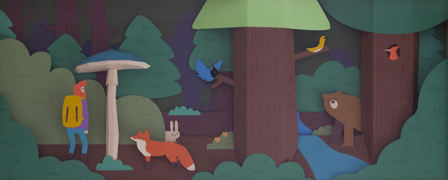 We Are A Couple Of Artists Who Create Lowpoly Animals From Paper