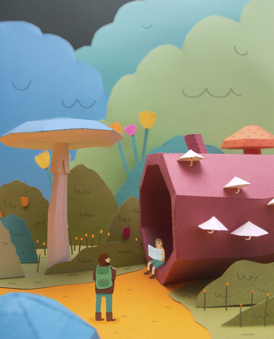 We Are A Couple Of Artists Who Create Lowpoly Animals From Paper