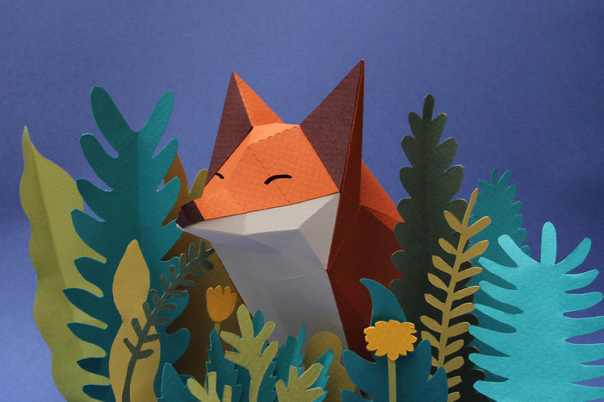 We Are A Couple Of Artists Who Create Lowpoly Animals From Paper