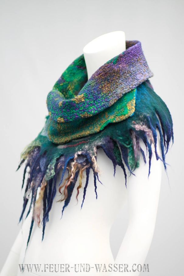 Feuer Und Wasser Felted Scarf
