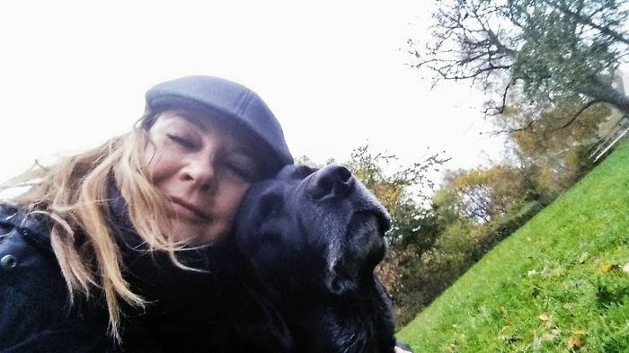 Lizl With Her Dog Sally