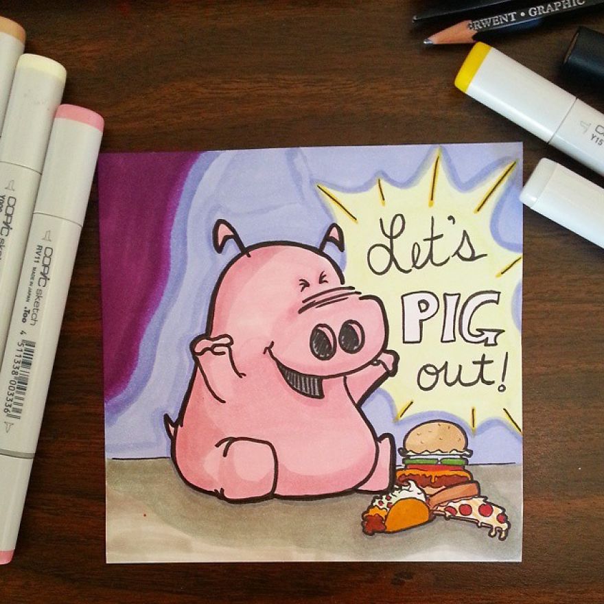 I Draw Cute Food Stickers With Pens And Markers I Draw Cute Food Stickers With Pens And Markers