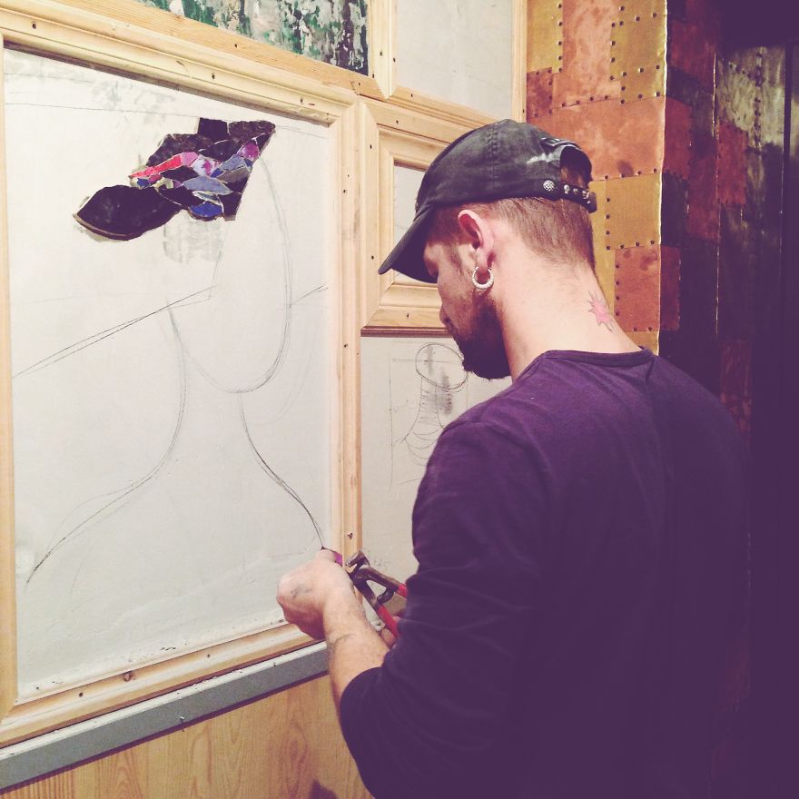 I Made A Mosaic Portrait From Regular Ceramic Tiles I Made A Mosaic Portrait From Regular Ceramic Tiles