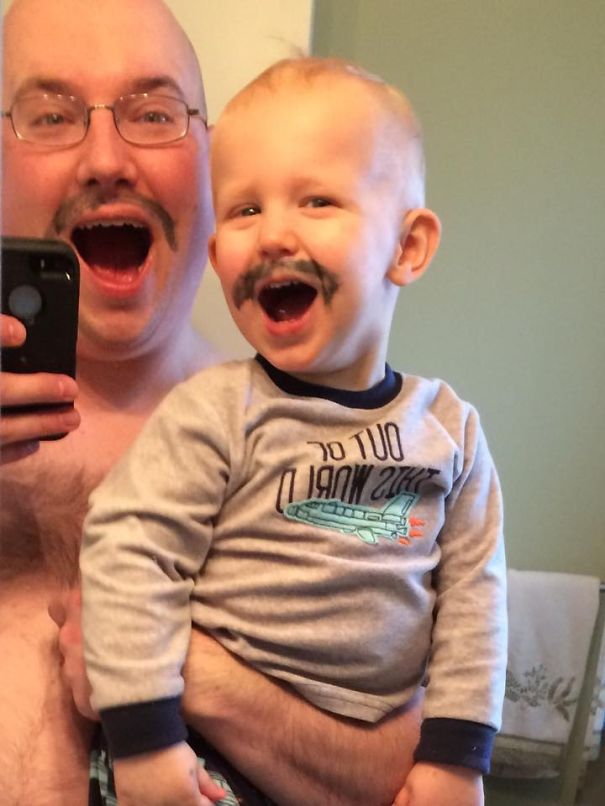 Washable Marker Mustaches!