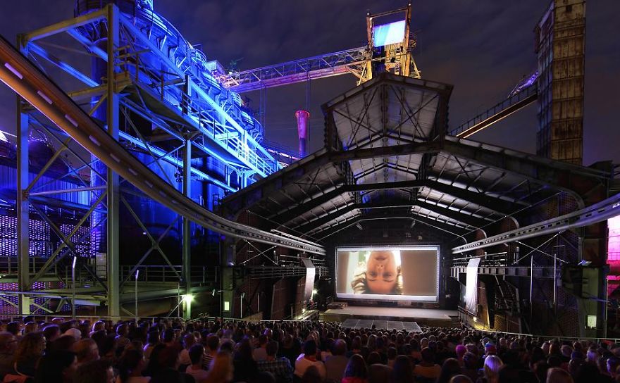 Stadwerke Sommerkino Landscape Park Duisburg Nord (old Thyssen Ironworks)duisburg, Germany