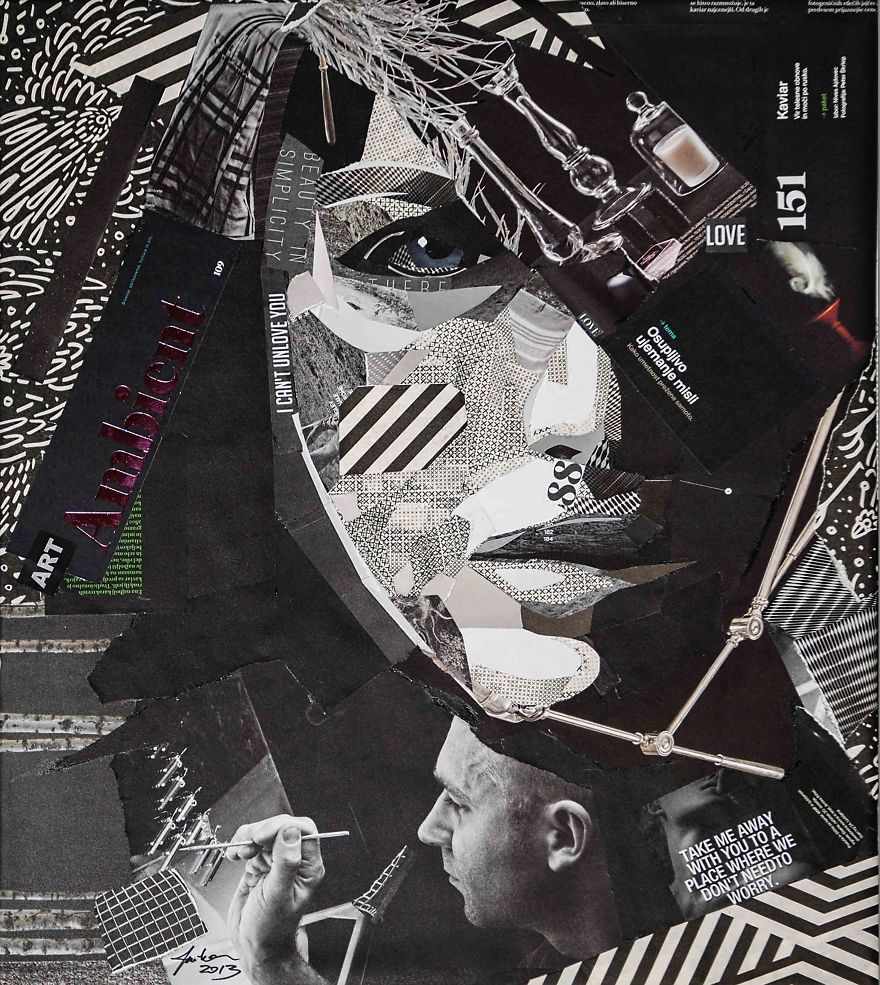 I Make Portraits From Pieces Of Magazines