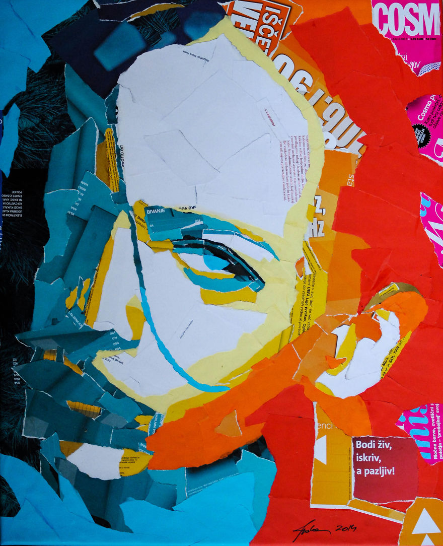 I Make Portraits From Pieces Of Magazines