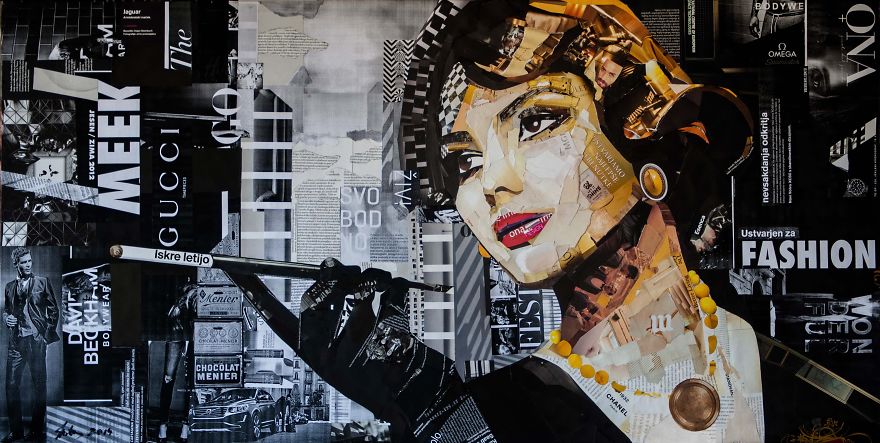 I Make Portraits From Pieces Of Magazines