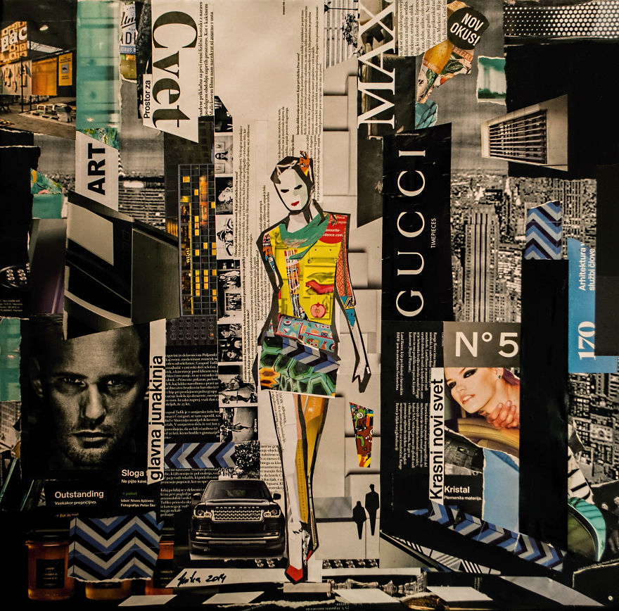 I Make Portraits From Pieces Of Magazines