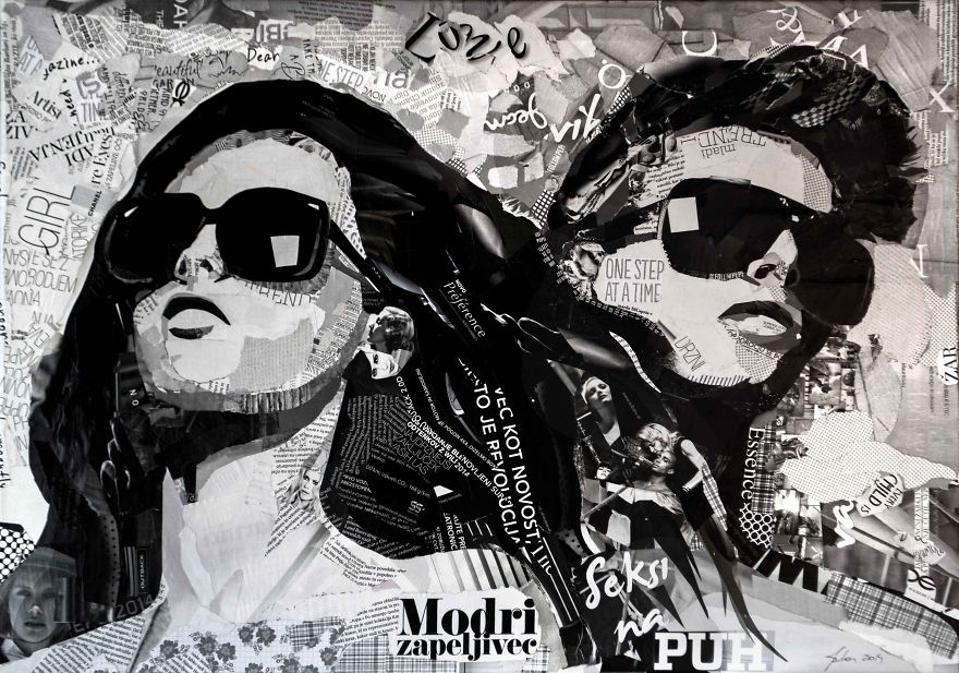 I Make Portraits From Pieces Of Magazines