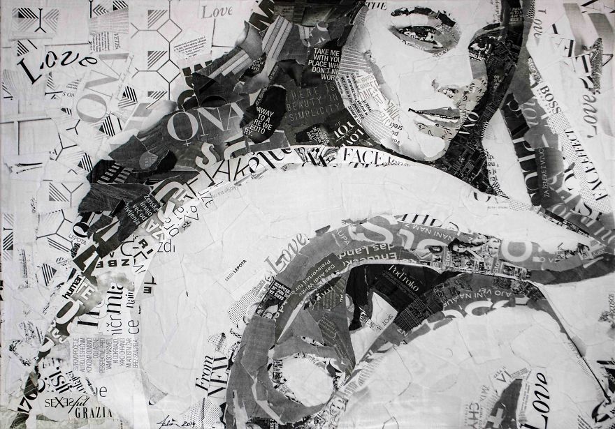 I Make Portraits From Pieces Of Magazines