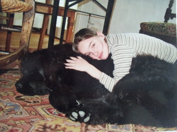 My Newfoundland When She Was Still A Puppy, We Grew Up Together