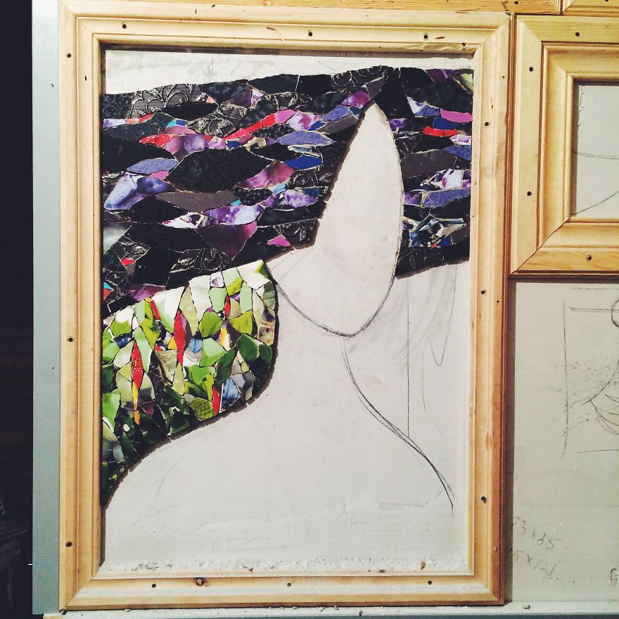 I Made A Mosaic Portrait From Regular Ceramic Tiles I Made A Mosaic Portrait From Regular Ceramic Tiles