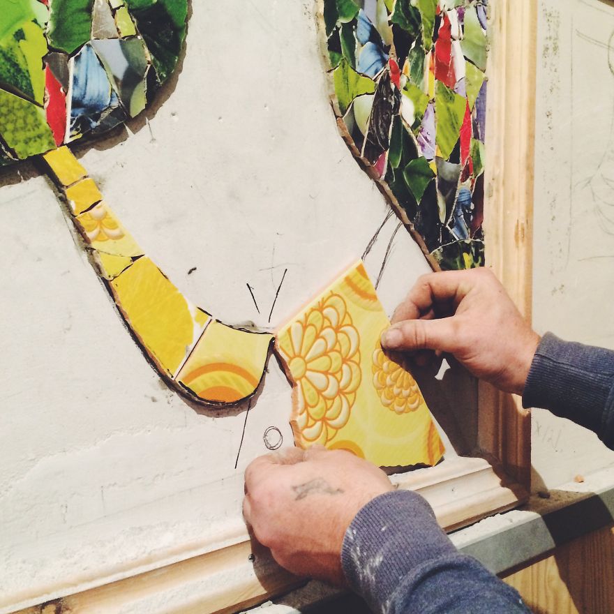 I Made A Mosaic Portrait From Regular Ceramic Tiles I Made A Mosaic Portrait From Regular Ceramic Tiles