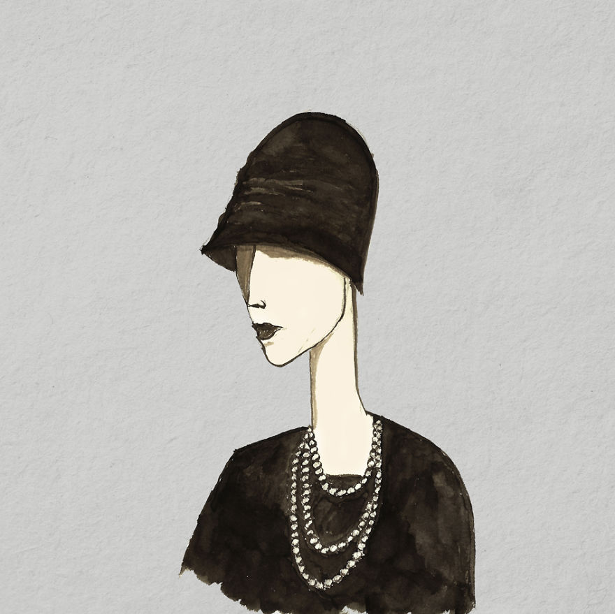 My Collection Of Ink Portraits Based On Famous Women