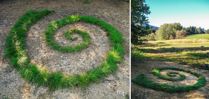 I Create Land Art That Slowly Dissolves Back Into Nature