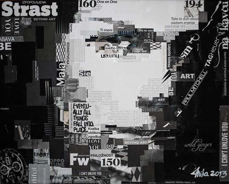 I Make Portraits From Pieces Of Magazines