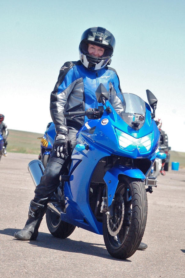 Ann M. At 61, Started Riding Sport Bikes At Age 57; Including The Odd Track Day.