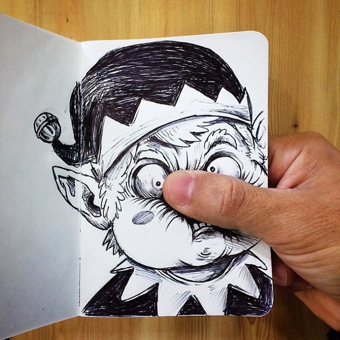 Funny Illustrations Fight With Their Own Creator Funny Illustrations Fight With Their Own Creator