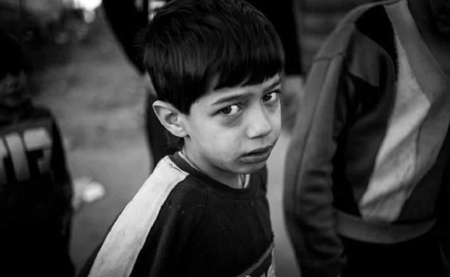 Child In Baia Mare Ghetto, Romania. (c) Gus Palmer
