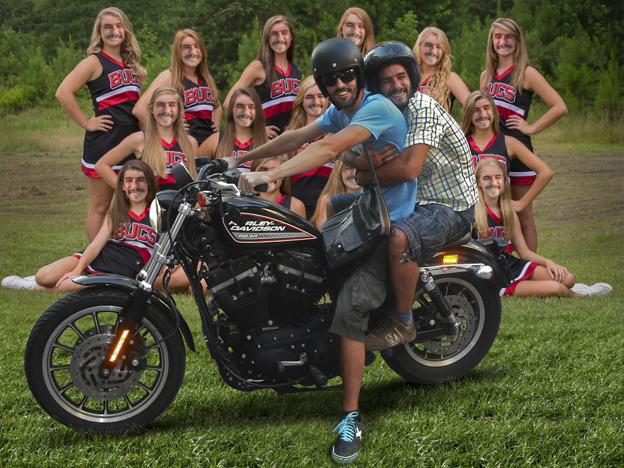 My Friend And I Traveling The World On A Harley Davidson