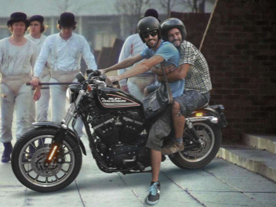 My Friend And I Traveling The World On A Harley Davidson