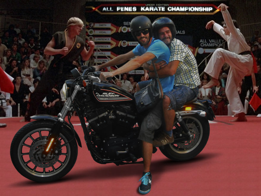 My Friend And I Traveling The World On A Harley Davidson