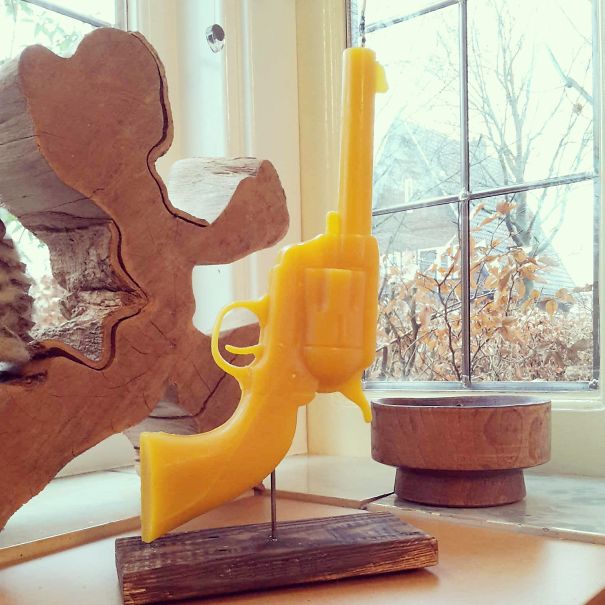 Gunfire Candle With Real Gunpowder On The Tip