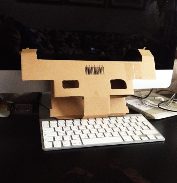 Two Little Monsters Were Hiding In My New Printer Box. One Was Was Kind Of Cute, This One Kind Scary.