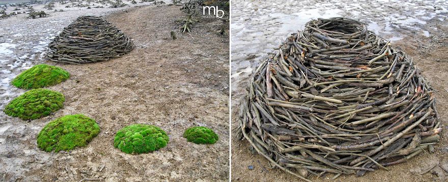 I Create Land Art That Slowly Dissolves Back Into Nature