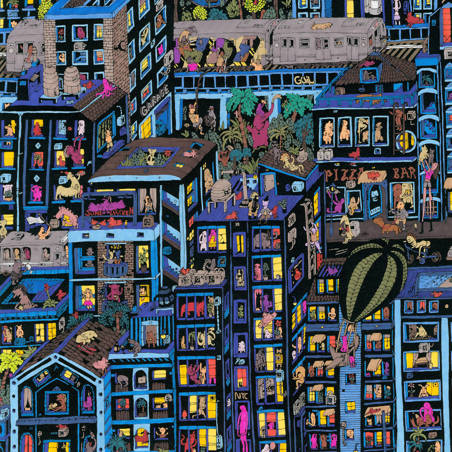 I Spent Over 150 Hours Drawing Each Of These Intricate Cityscapes I Spent Over 150 Hours Drawing Each Of These Intricate Cityscapes